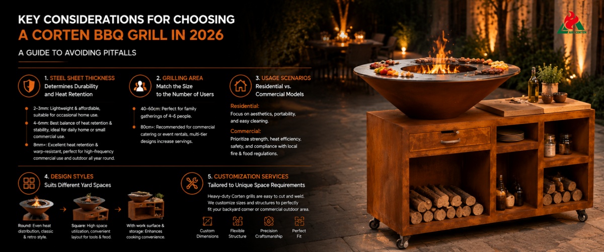 Key Considerations for Choosing a Corten BBQ Grill